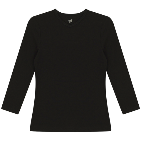 V Neck Ribbed Tee in - Ladies Pullover photo