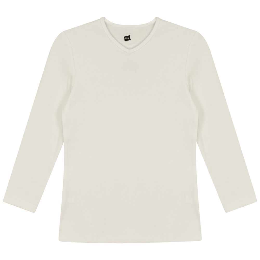 V Neck Ribbed Tee in - Ladies Pullover photo