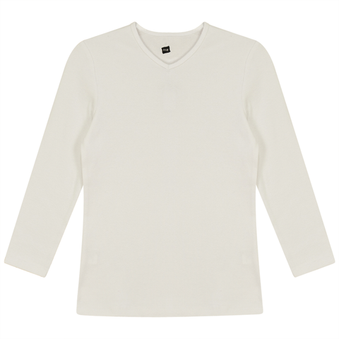 V Neck Ribbed Tee in - Ladies Pullover photo