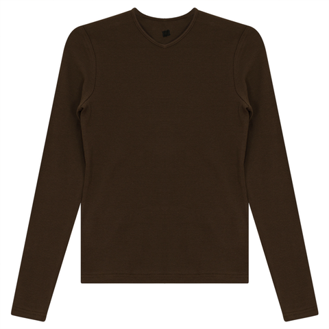 V-Neck Ribbed Tee in - Ladies Pullover photo
