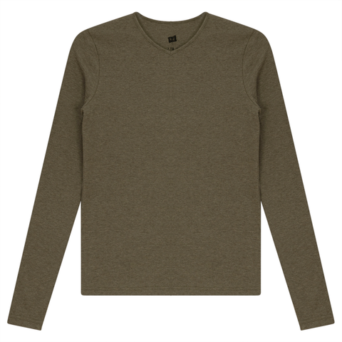 V-Neck Ribbed Tee in - Ladies Pullover photo