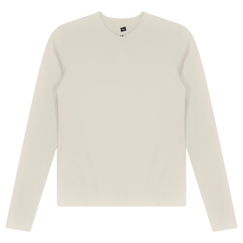 V-Neck Ribbed Tee in - Ladies Pullover photo