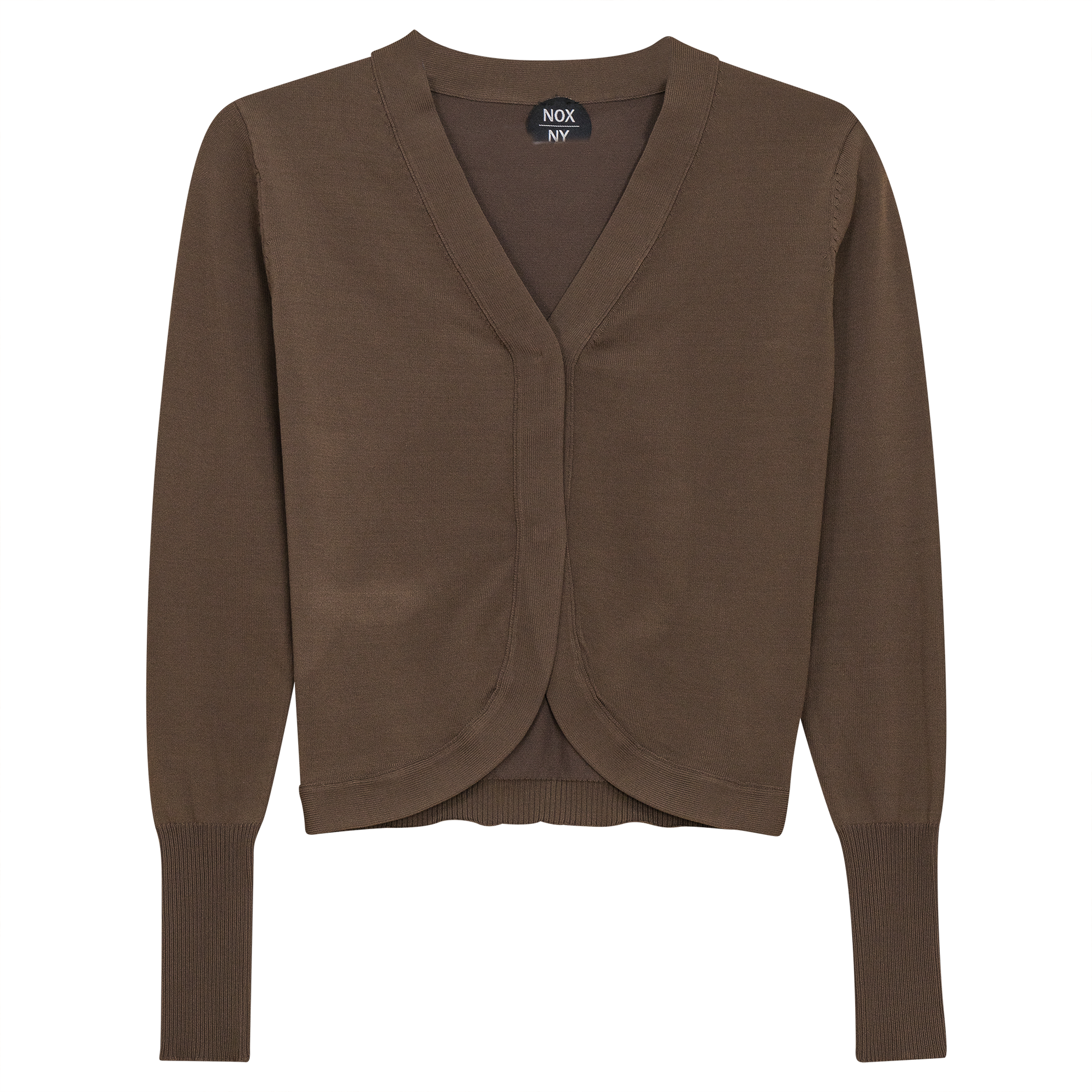 Crop Knit Cardigan in Chocolate - Teen Pullover photo