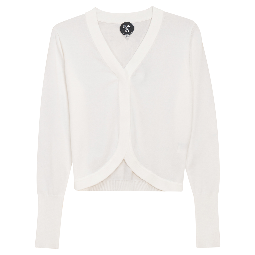 Crop Knit Cardigan in Off White - Teen Pullover photo