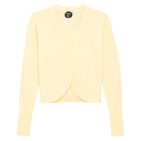 Crop Knit Cardigan in Popcorn - Teen Pullover photo