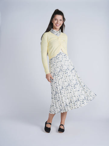 Crop Knit Cardigan in - Teen Pullover photo