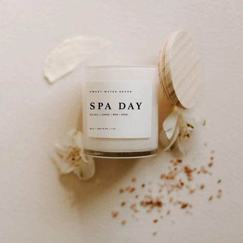 Spa Day Soy Candle - White Jar - 11 oz