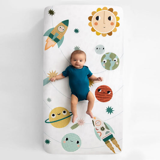 Space Explorer Standard Size Crib Sheet in - Crib sheets photo
