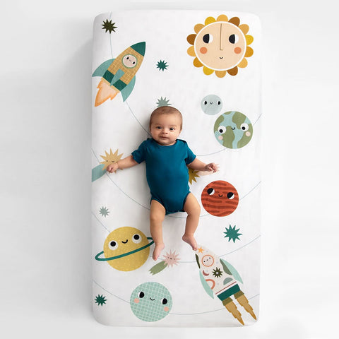 Space Explorer Standard Size Crib Sheet in - Crib sheets photo