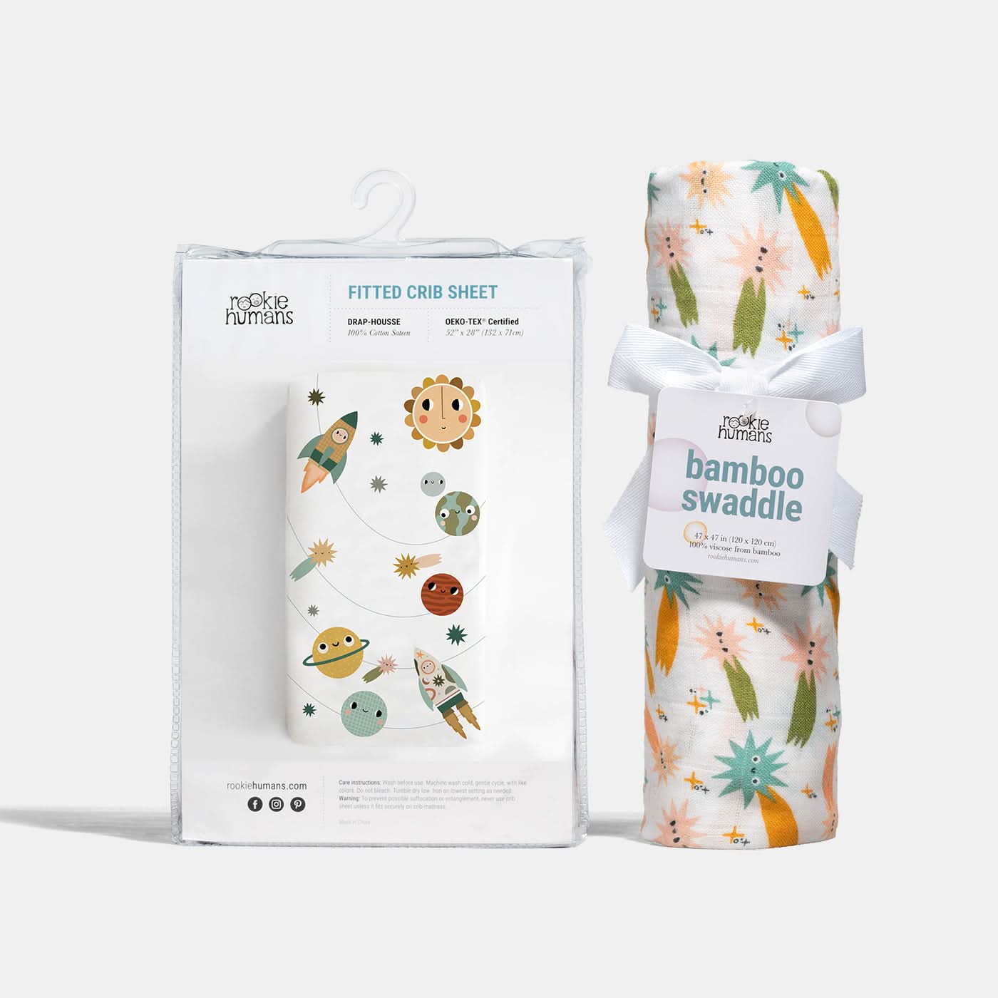 Crib sheet and Swaddle bundle - Space Explorer in - Crib Sheet & Swaddle photo