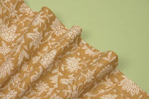 Embroidered fabric V shape Yoke Dress in - Dress photo
