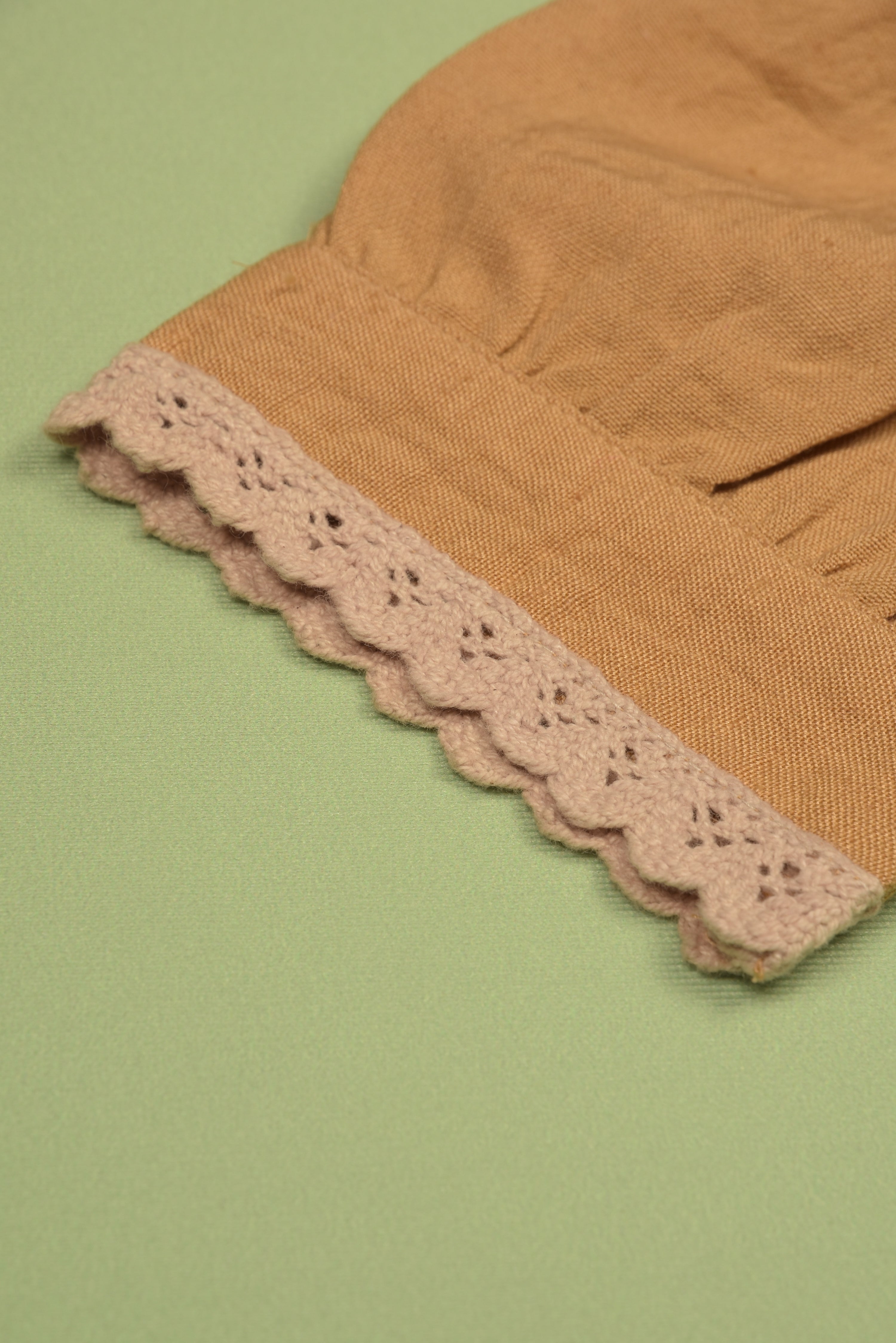 Embroidered yoke with Puff Sleeves in - Dress photo