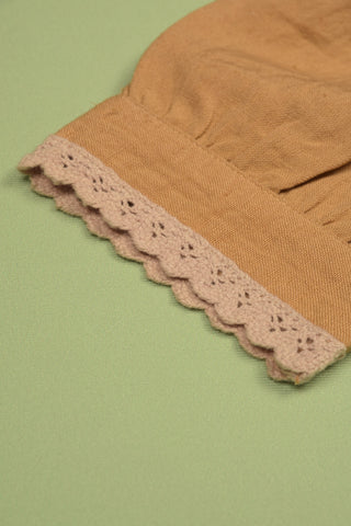 Embroidered yoke with Puff Sleeves in - Dress photo