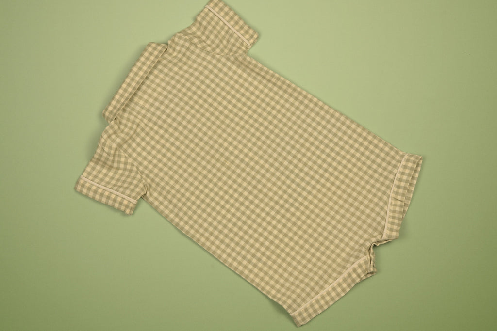 Green Gingham Boy Bubble in - Romper photo