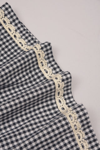 Embroidered Yoke Eith Ruffle Sleeves Dress in - Dress photo