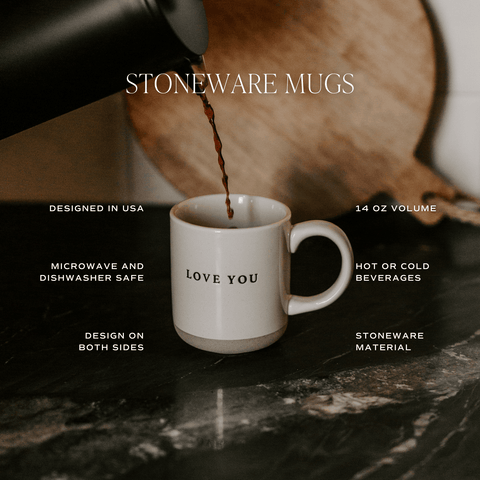 Blue Floral 14oz. Stoneware Coffee Mug