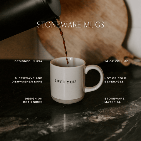 Snowflakes 14oz. Blue Stoneware Coffee Mug in - Coffee Mugs photo