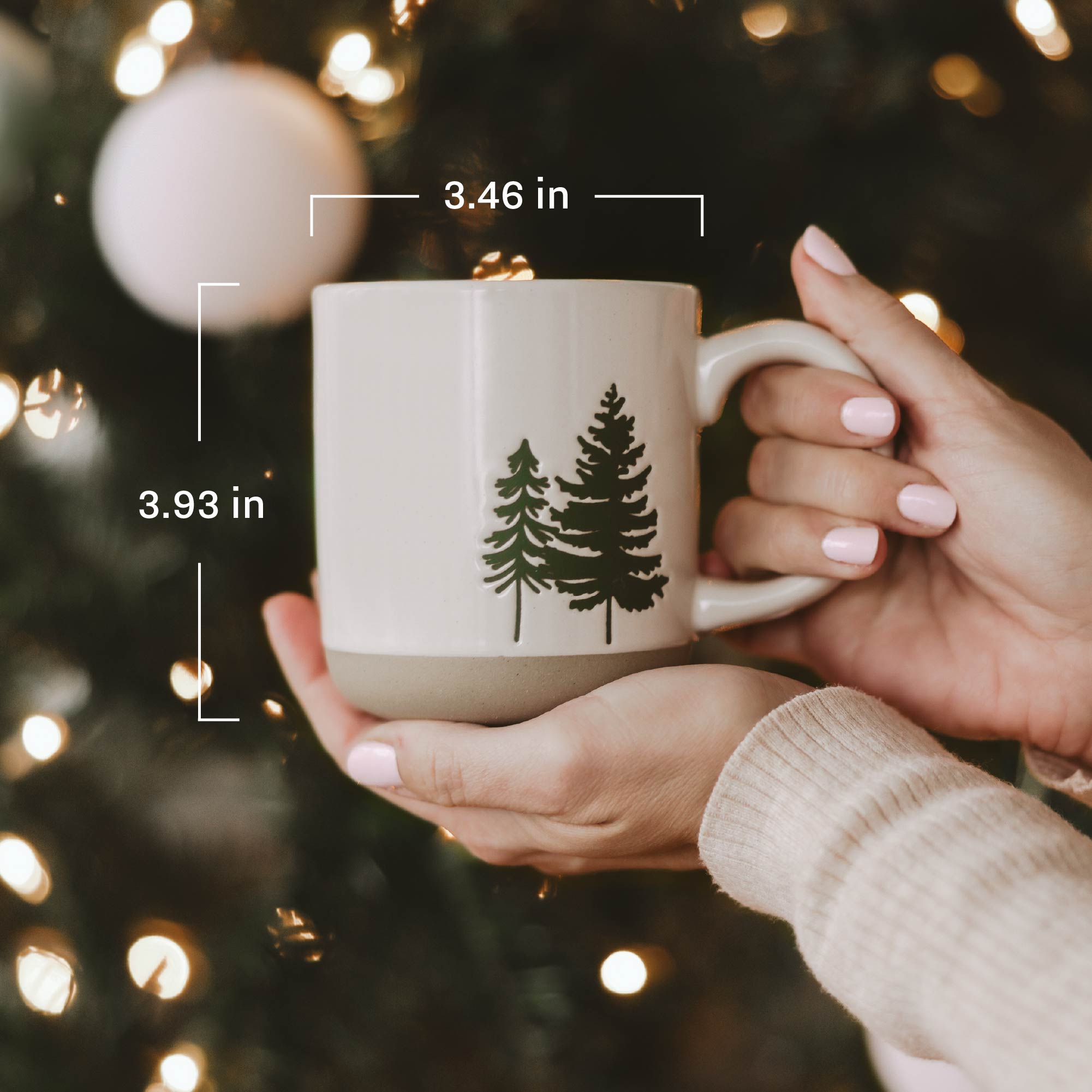 Snowflakes 14oz. Blue Stoneware Coffee Mug in - Coffee Mugs photo