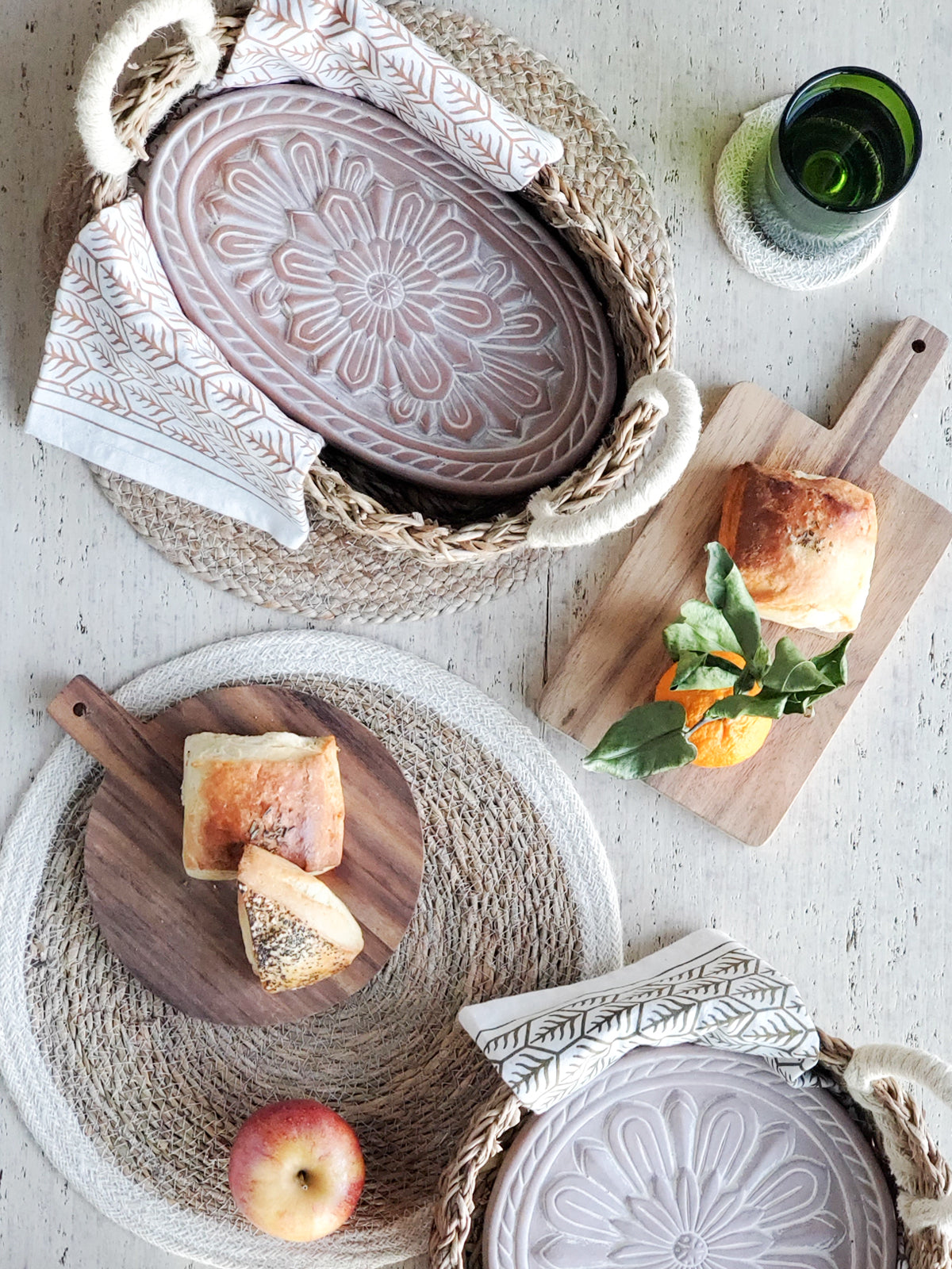 KORISSA Bread Warmer & Basket - Flower in - KITCHEN photo