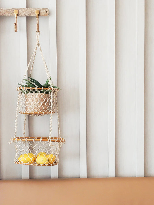 Jhuri Double Hanging Basket in - PLANT DECOR photo
