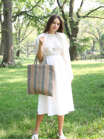 Dora Jute Tote Bag - Pale Green in - Handbag & Wallet Accessories photo
