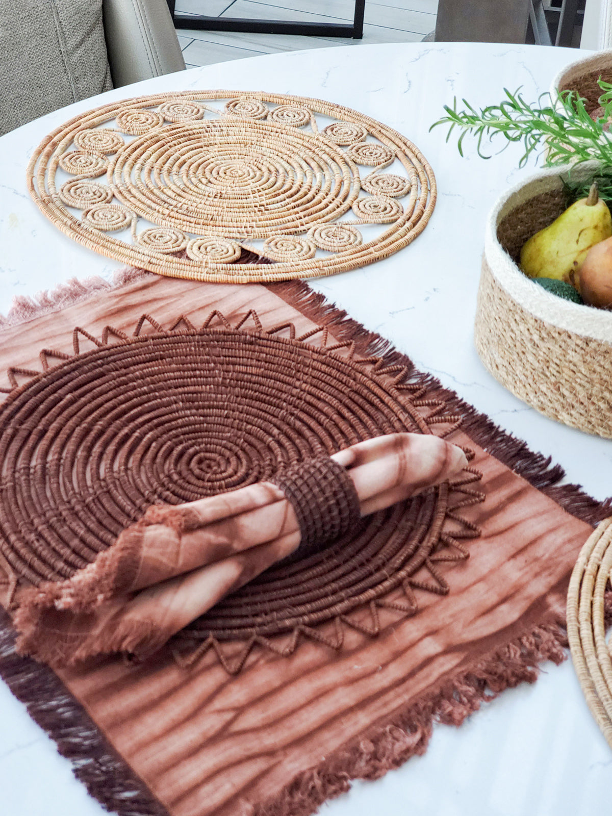 Tie Dye Cotton Napkin - Brown (Set of 4) in - KITCHEN photo