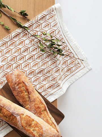 Hand Screen Printed Tea Towel - Set of 2 in - Kitchen Linens Sets photo