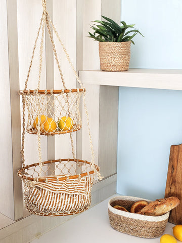 Jhuri Double Hanging Basket in - PLANT DECOR photo