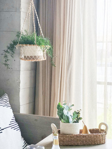 Jhuri Single Hanging Basket in - PLANT DECOR photo