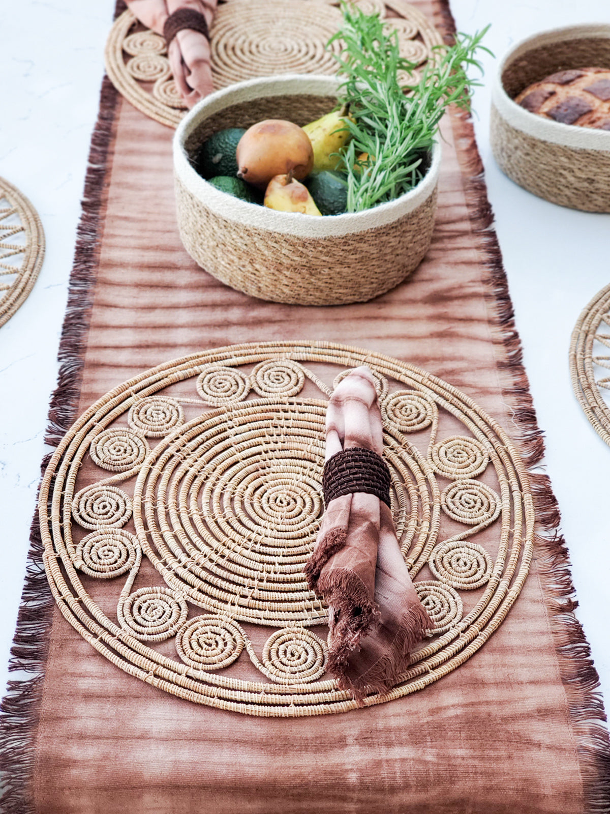 Tie Dye Cotton Napkin - Brown (Set of 4) in - KITCHEN photo