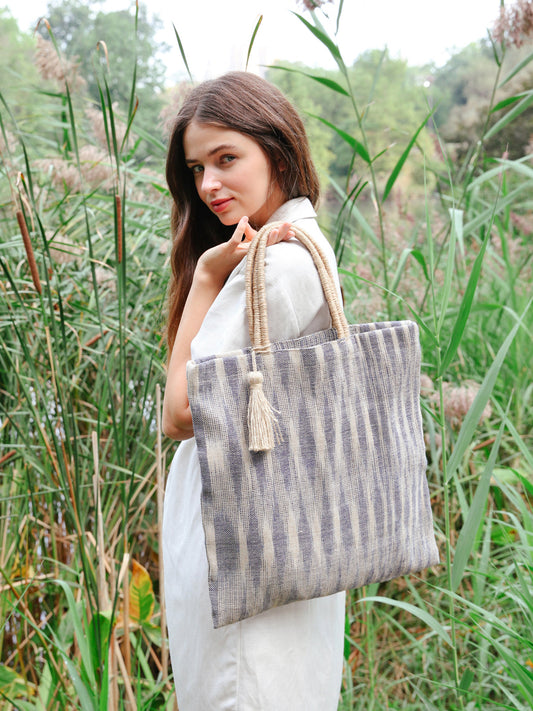 Nadi Jute Tote Bag - Blue in - Handbag & Wallet Accessories photo
