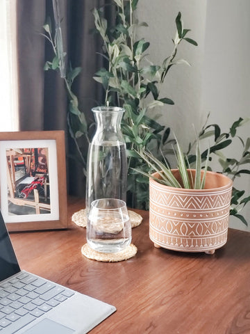 Hand Etched Terracotta Pot - Small in - Pots & Planters photo