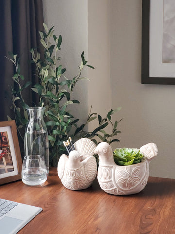 Terracotta Pot - Turtle Dove in - PLANT DECOR photo
