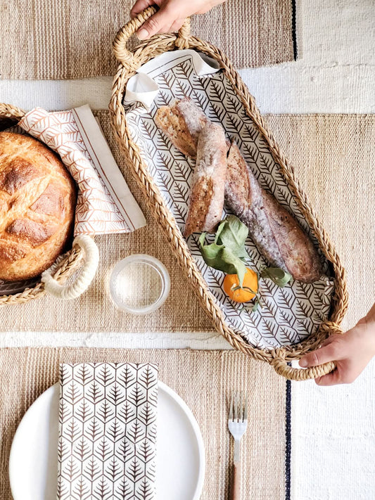 Savar Bread Basket with Natural Handle in - Storage & Organization photo
