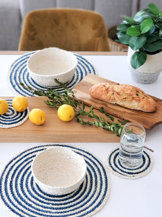 Kata Spiral Placemat - Blue (Set of 4) in - KITCHEN photo