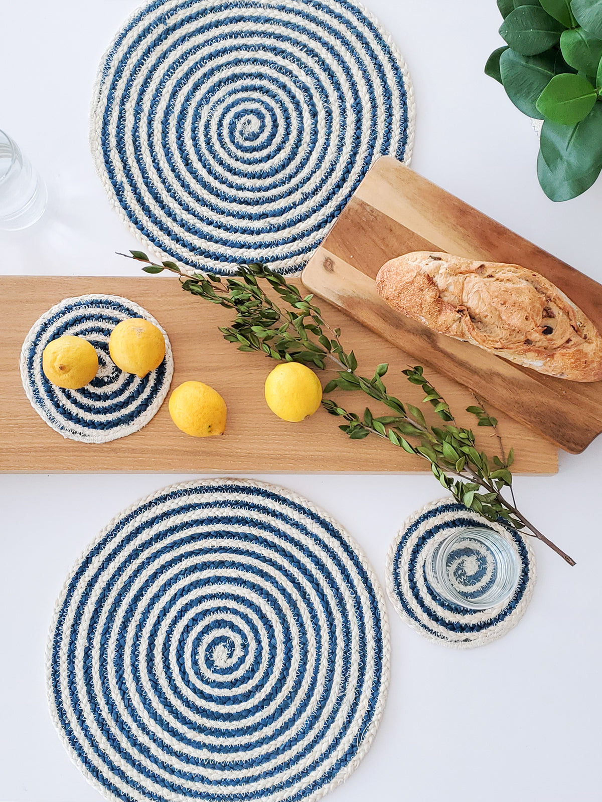 Kata Spiral Placemat - Blue (Set of 4) in - KITCHEN photo