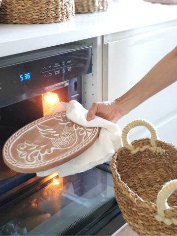 Bread Warmer & Basket Gift Set with Tea Towel - Bird Oval in - KITCHEN photo