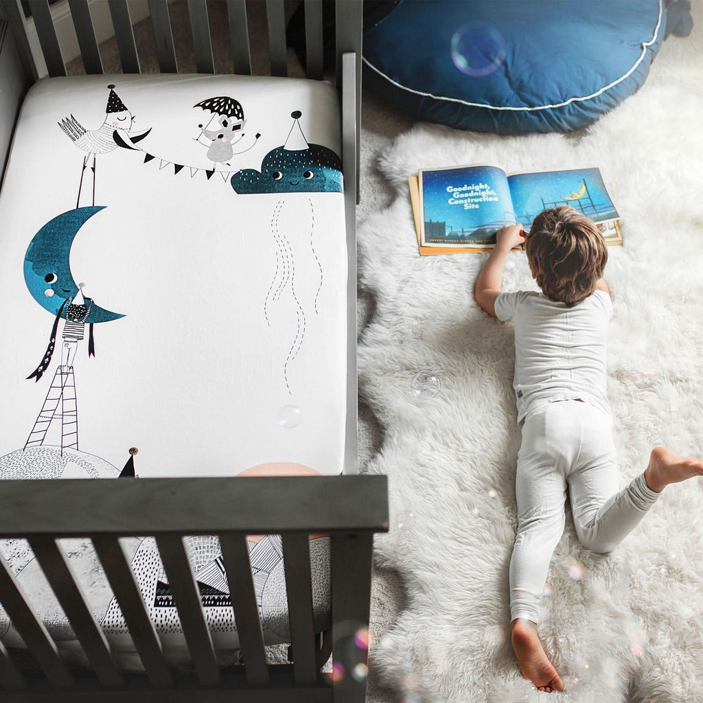 The Moon's Birthday Standard Size Crib Sheet in - Crib sheets photo