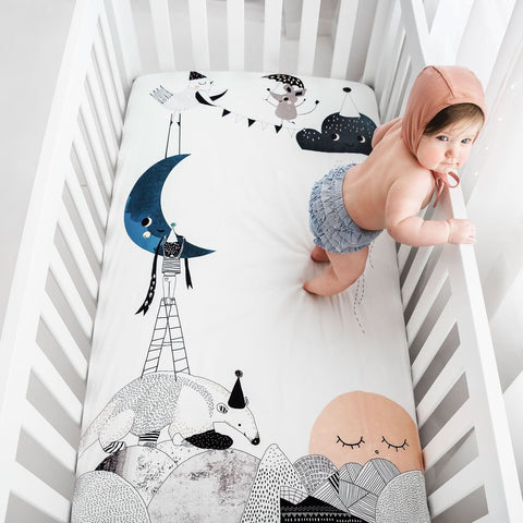 The Moon's Birthday Standard Size Crib Sheet in - Crib sheets photo