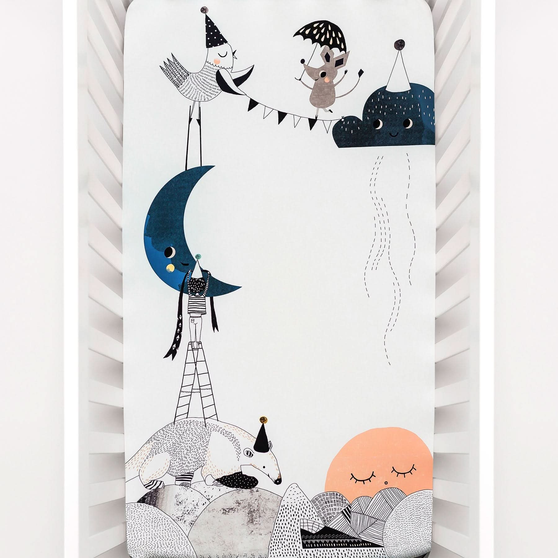 Crib sheet and Swaddle bundle - Moon's Birthday in - photo