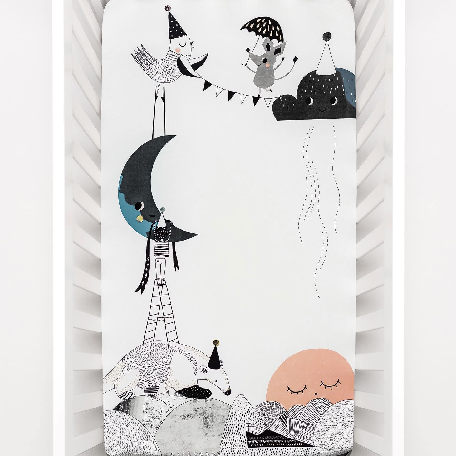 The Moon's Birthday Standard Size Crib Sheet in - Crib sheets photo