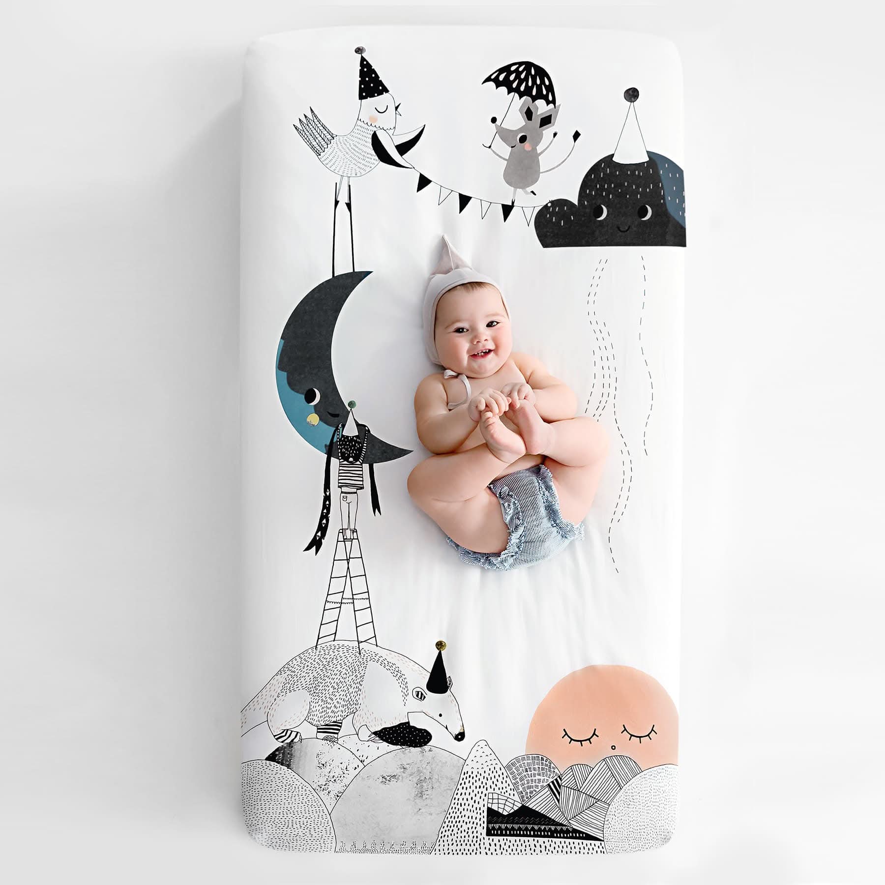 The Moon's Birthday Standard Size Crib Sheet in - Crib sheets photo