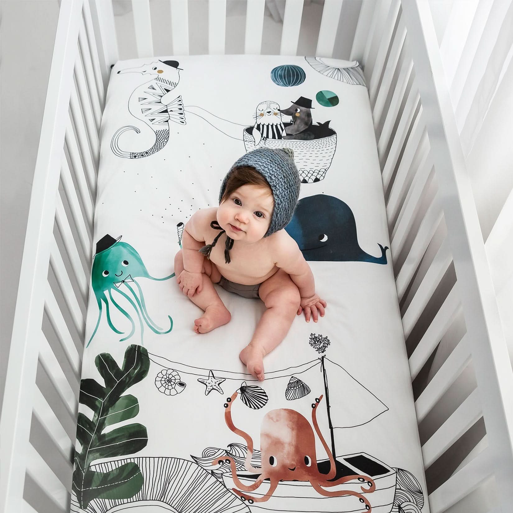 Underwater Love Standard Size Crib Sheet in - Crib sheets photo