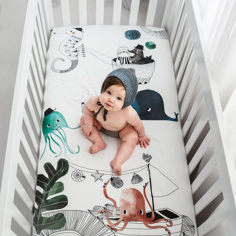 Underwater Love Standard Size Crib Sheet in - Crib sheets photo