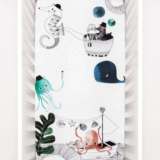Underwater Love Standard Size Crib Sheet in - Crib sheets photo