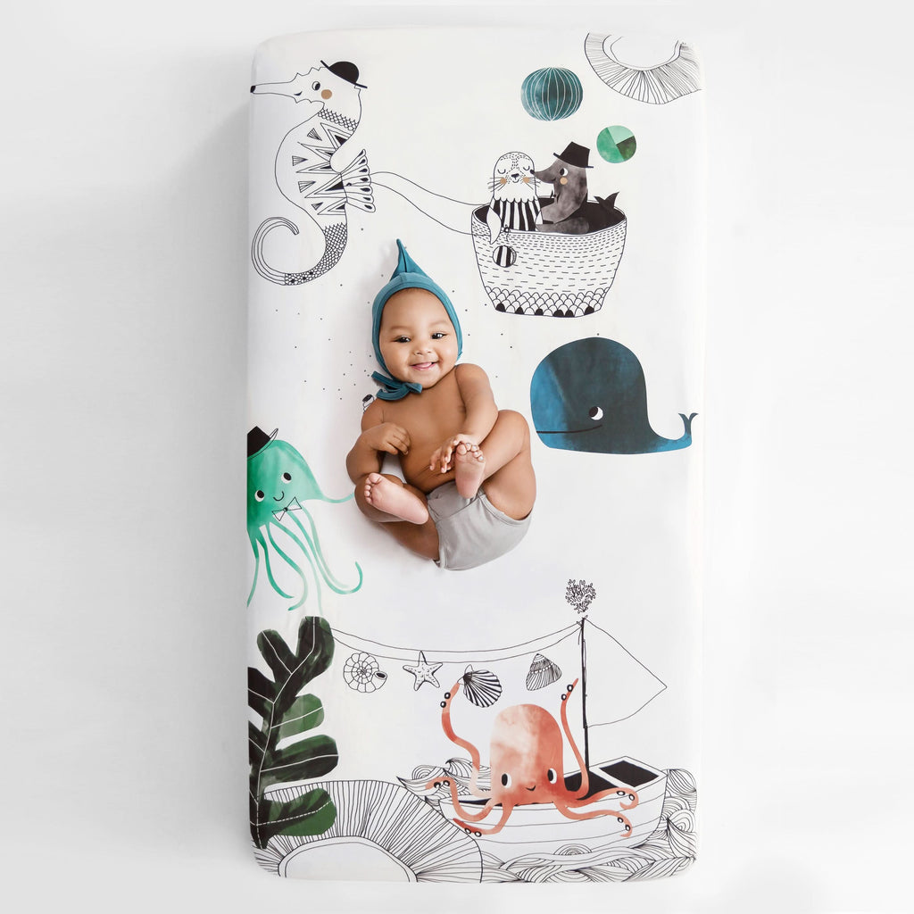 Underwater Love Standard Size Crib Sheet in - Crib sheets photo