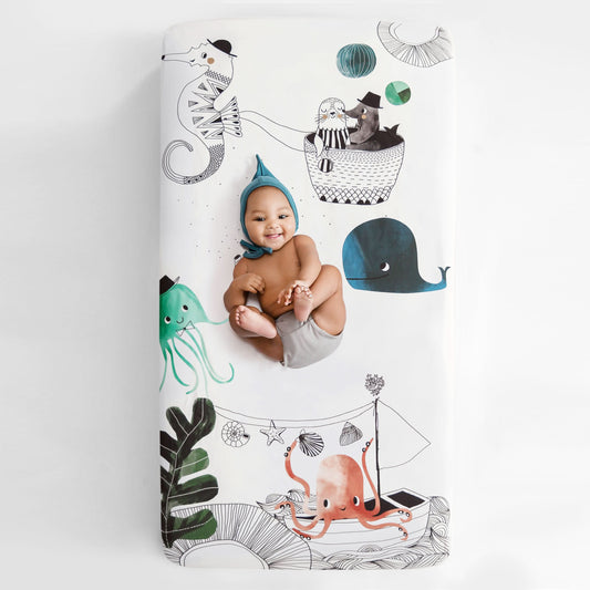Underwater Love Standard Size Crib Sheet in - Crib sheets photo