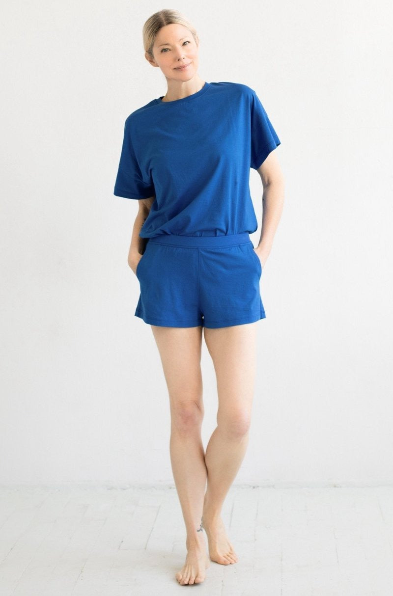 SALUA Oversized Tee in Indigo - TEE photo