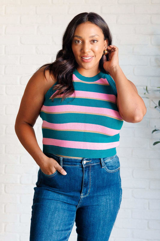 Scholarly Pursuits Knit Striped Tank in - Tops photo