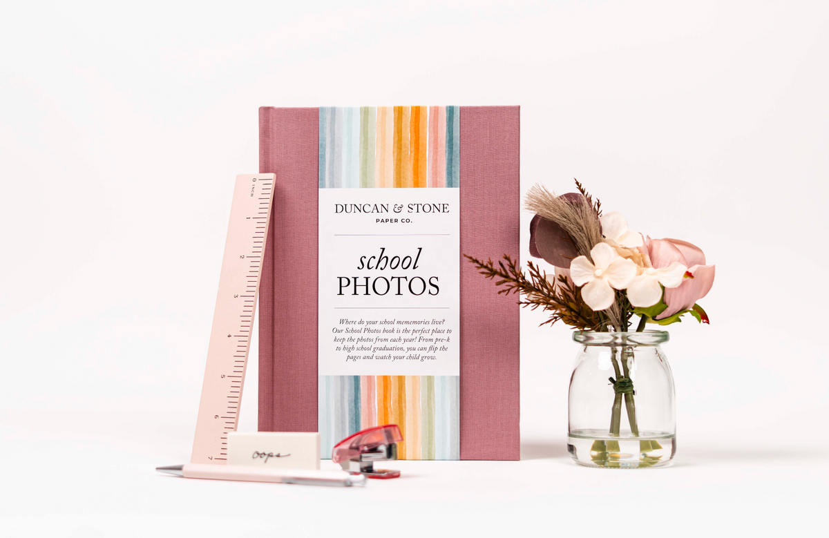 School Photos Album in Mauve - photo